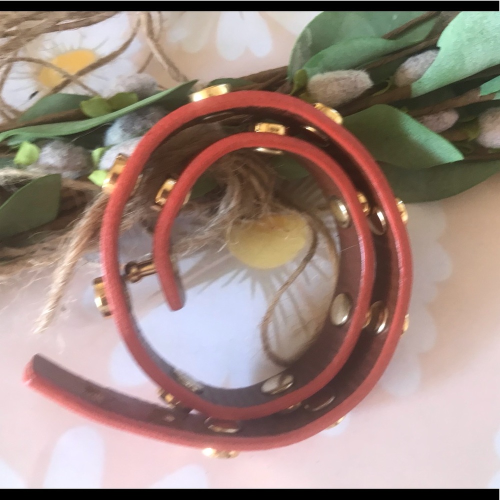 Tory Burch leather double wrapped bracelet. $128. EUC - Picture 5 of 5